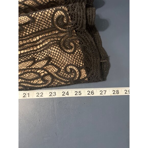 NEW FRANCESCAS Black Lace 2 Piece Crop Top & Skirt Set Small Victorian Pattern - Picture 3 of 16